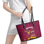 NRL Broncos Rugby Custom Leather Tote Bag Premiers Trophy Carn The Bronx - Aussie Hoodie