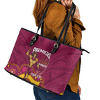 NRL Broncos Rugby Custom Leather Tote Bag Premiers Trophy Carn The Bronx - Aussie Hoodie