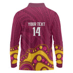 NRL Broncos Rugby Custom Long Sleeve Polo Shirt Premiers Trophy Carn The Bronx - Aussie Hoodie