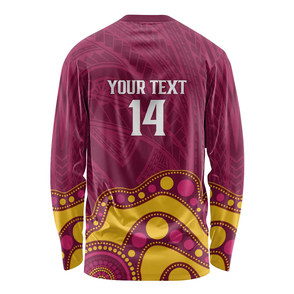 NRL Broncos Rugby Custom Long Sleeve Shirt Premiers Trophy Carn The Bronx - Aussie Hoodie