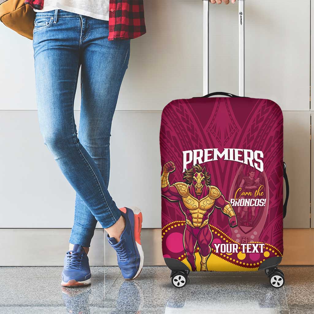 NRL Broncos Rugby Custom Luggage Cover Premiers Trophy Carn The Bronx - Aussie Hoodie