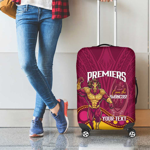 NRL Broncos Rugby Custom Luggage Cover Premiers Trophy Carn The Bronx - Aussie Hoodie