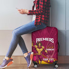 NRL Broncos Rugby Custom Luggage Cover Premiers Trophy Carn The Bronx - Aussie Hoodie