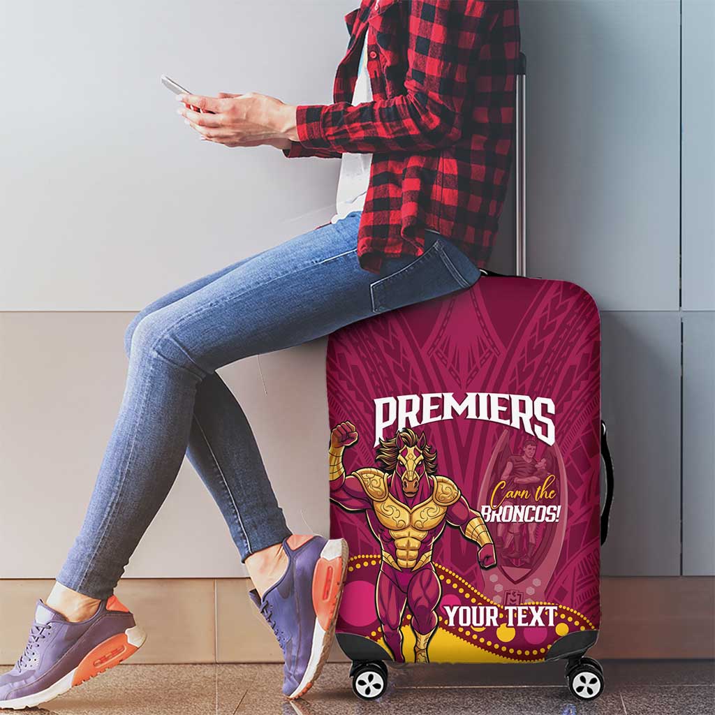 NRL Broncos Rugby Custom Luggage Cover Premiers Trophy Carn The Bronx - Aussie Hoodie