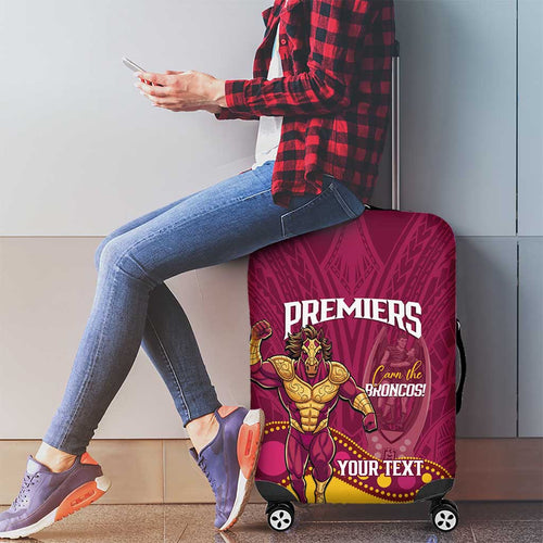 NRL Broncos Rugby Custom Luggage Cover Premiers Trophy Carn The Bronx - Aussie Hoodie