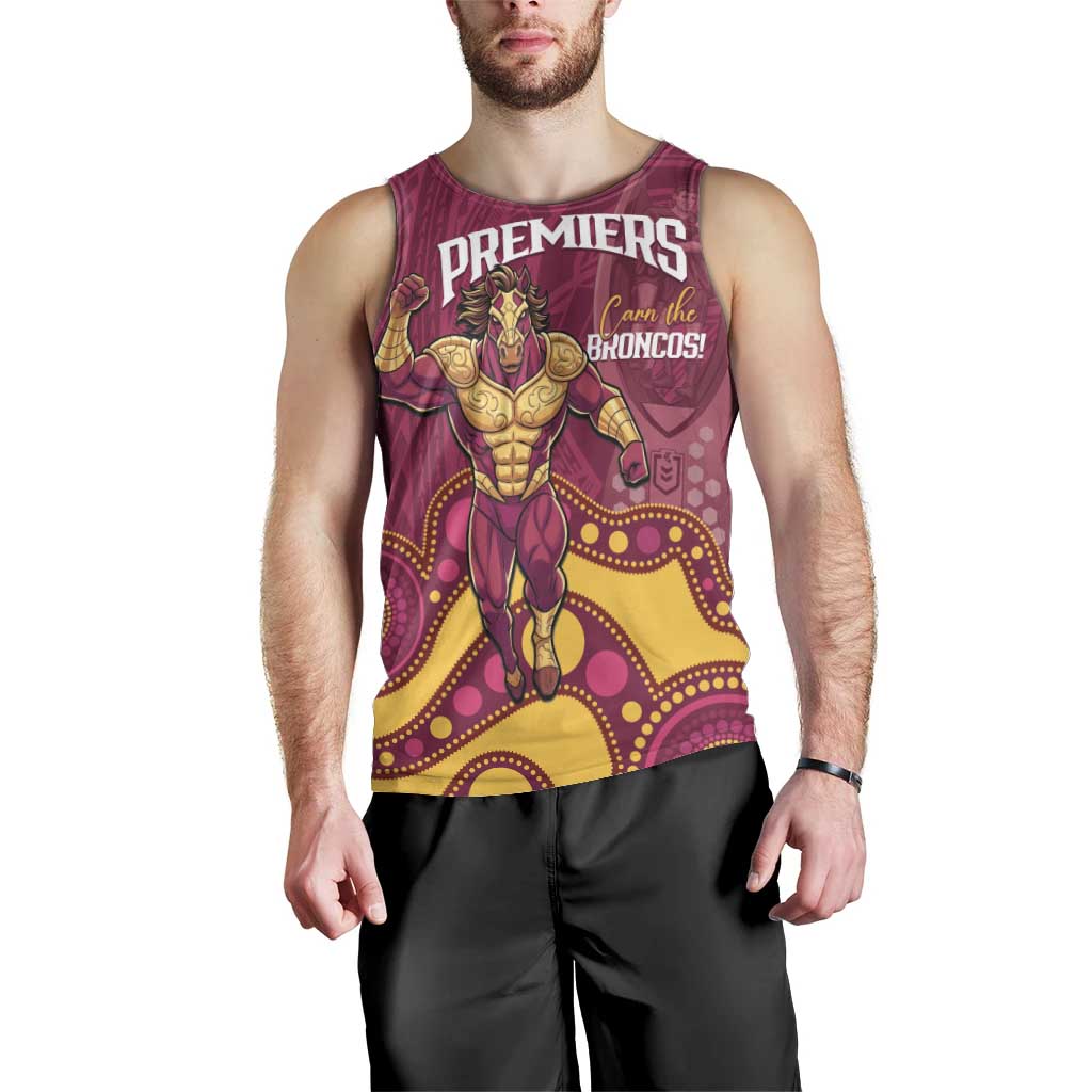 NRL Broncos Rugby Custom Men Tank Top Premiers Trophy Carn The Bronx - Aussie Hoodie