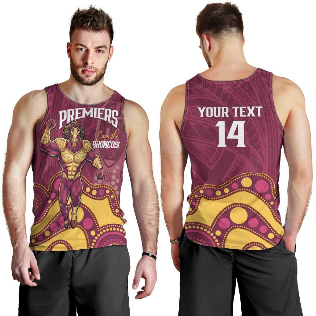 NRL Broncos Rugby Custom Men Tank Top Premiers Trophy Carn The Bronx - Aussie Hoodie