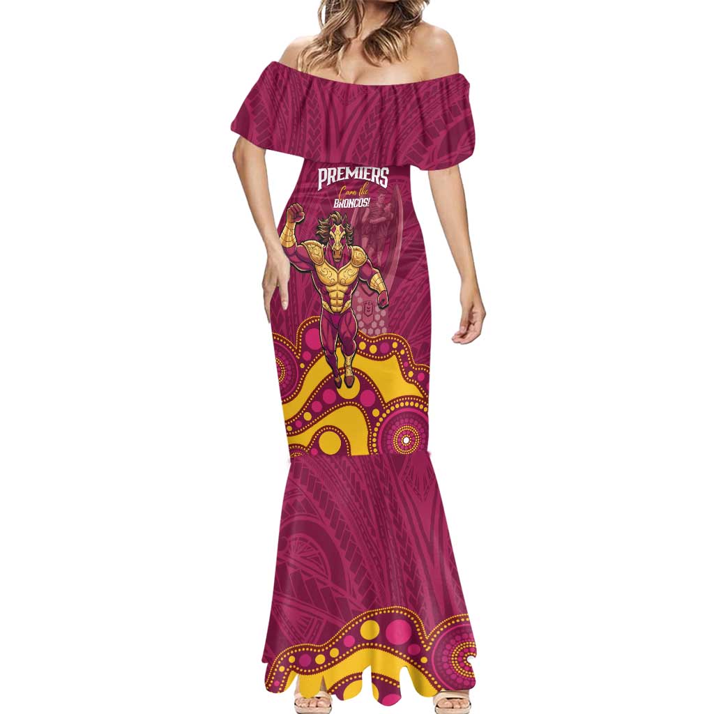 NRL Broncos Rugby Custom Mermaid Dress Premiers Trophy Carn The Bronx - Aussie Hoodie