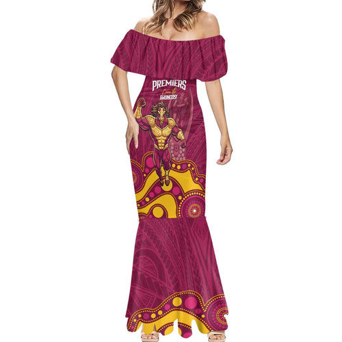 NRL Broncos Rugby Custom Mermaid Dress Premiers Trophy Carn The Bronx - Aussie Hoodie