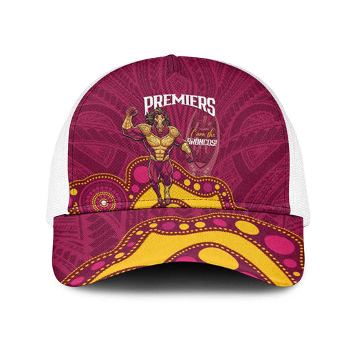 NRL Broncos Rugby Mesh Trucker Cap Premiers Trophy Carn The Bronx - Aussie Hoodie