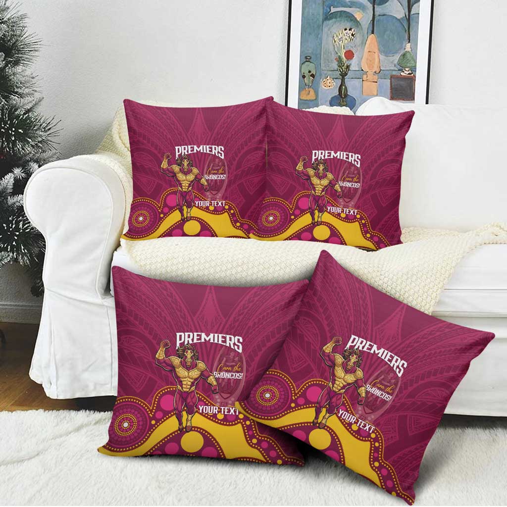 NRL Broncos Rugby Custom Pillow Cover Premiers Trophy Carn The Bronx - Aussie Hoodie