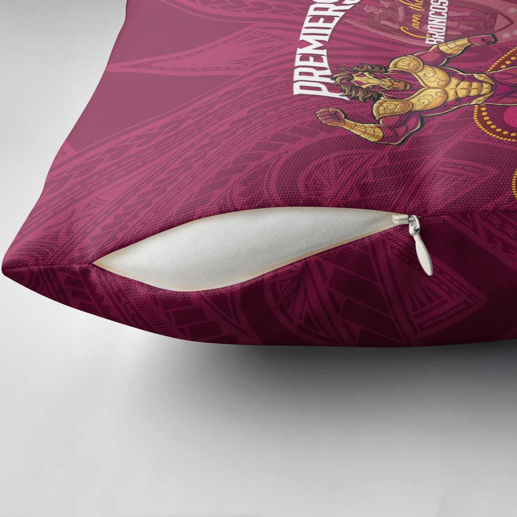 NRL Broncos Rugby Custom Pillow Cover Premiers Trophy Carn The Bronx - Aussie Hoodie