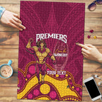 NRL Broncos Rugby Custom Puzzle Premiers Trophy Carn The Bronx - Aussie Hoodie