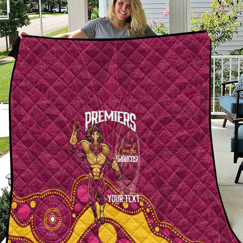 NRL Broncos Rugby Custom Quilt Premiers Trophy Carn The Bronx - Aussie Hoodie