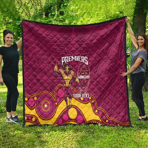 NRL Broncos Rugby Custom Quilt Premiers Trophy Carn The Bronx - Aussie Hoodie
