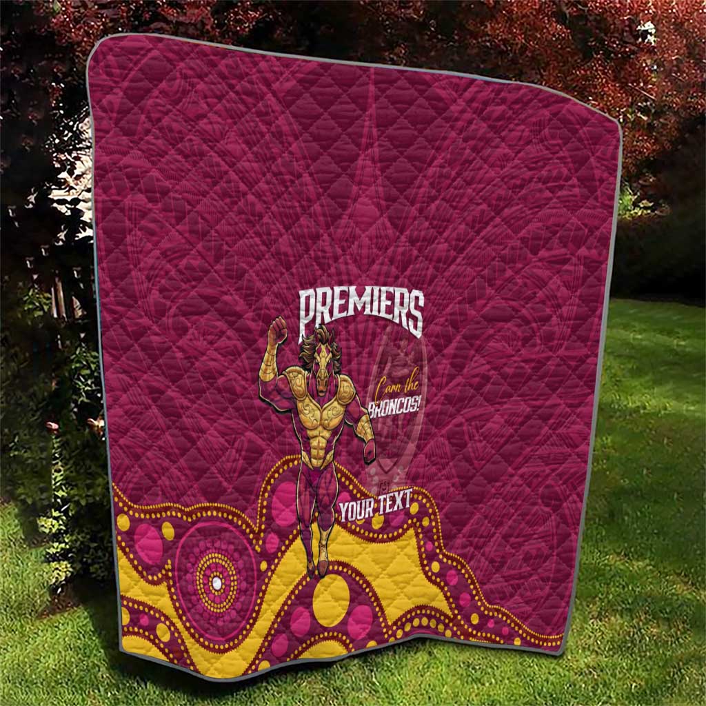 NRL Broncos Rugby Custom Quilt Premiers Trophy Carn The Bronx - Aussie Hoodie