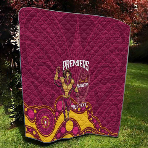 NRL Broncos Rugby Custom Quilt Premiers Trophy Carn The Bronx - Aussie Hoodie