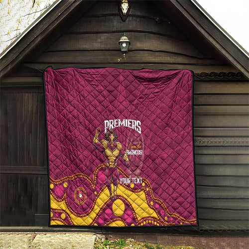 NRL Broncos Rugby Custom Quilt Premiers Trophy Carn The Bronx - Aussie Hoodie