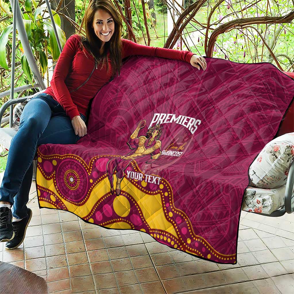 NRL Broncos Rugby Custom Quilt Premiers Trophy Carn The Bronx - Aussie Hoodie