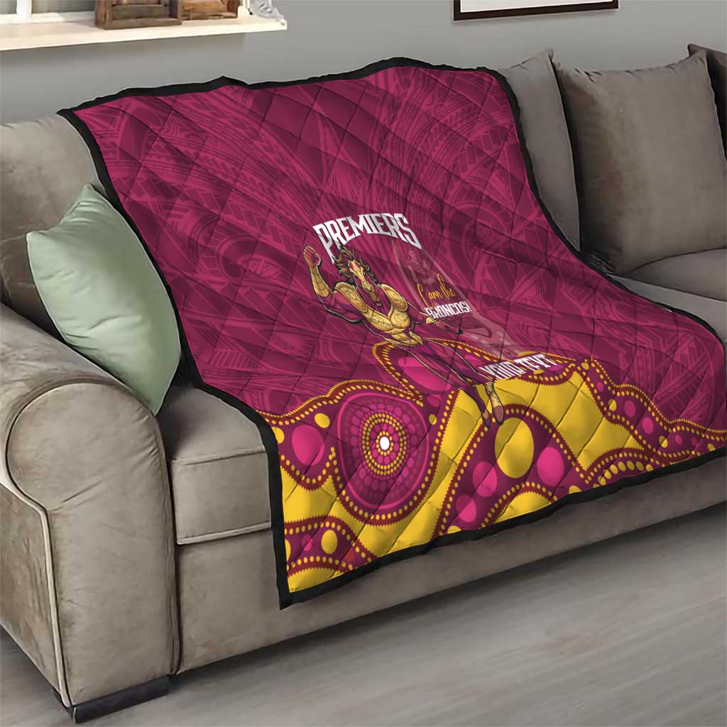 NRL Broncos Rugby Custom Quilt Premiers Trophy Carn The Bronx - Aussie Hoodie