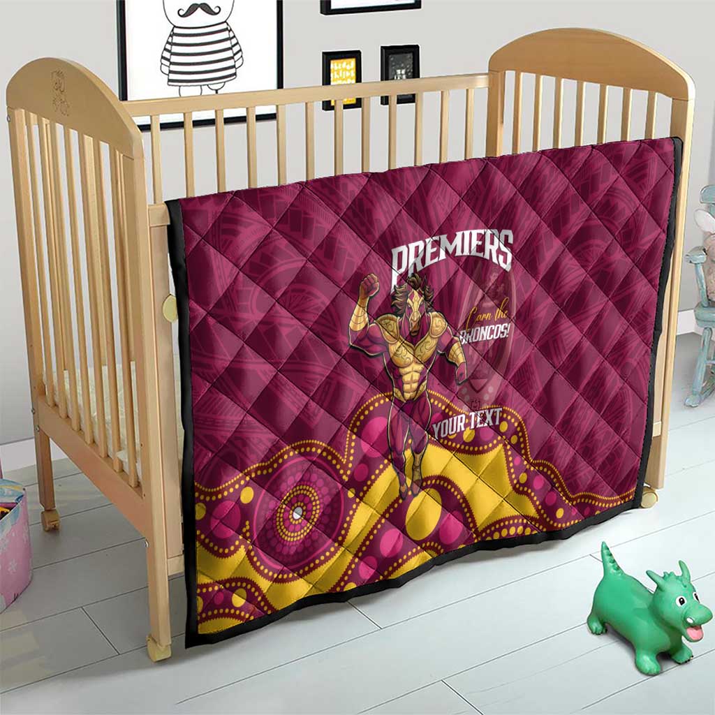 NRL Broncos Rugby Custom Quilt Premiers Trophy Carn The Bronx - Aussie Hoodie