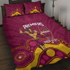 NRL Broncos Rugby Custom Quilt Bed Set Premiers Trophy Carn The Bronx - Aussie Hoodie