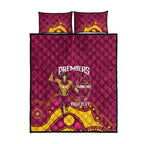 NRL Broncos Rugby Custom Quilt Bed Set Premiers Trophy Carn The Bronx - Aussie Hoodie