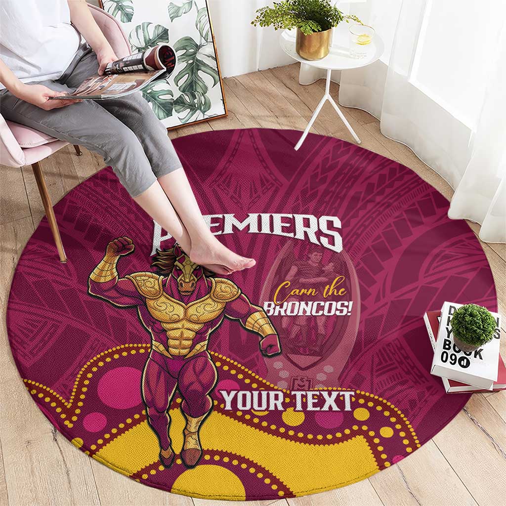 NRL Broncos Rugby Custom Round Carpet Premiers Trophy Carn The Bronx - Aussie Hoodie