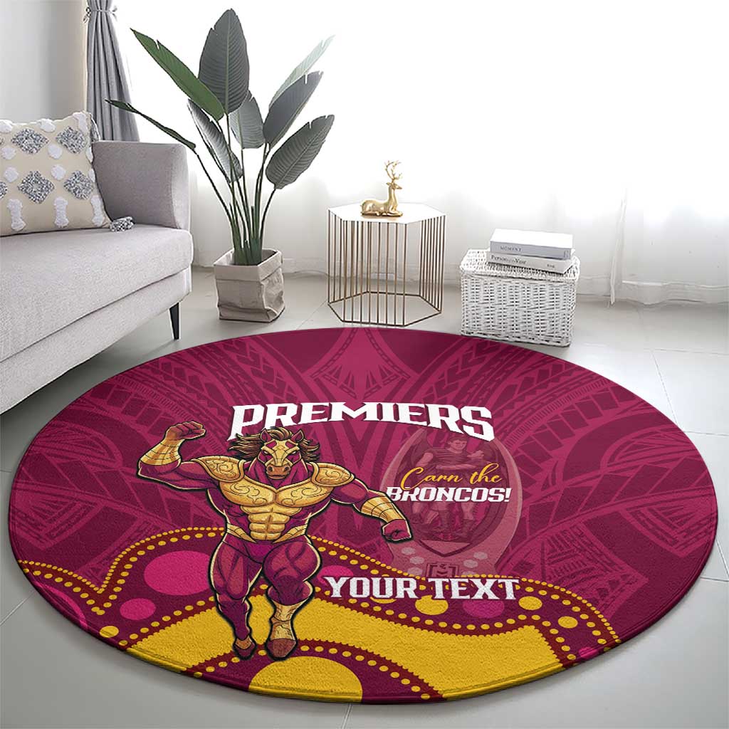 NRL Broncos Rugby Custom Round Carpet Premiers Trophy Carn The Bronx - Aussie Hoodie