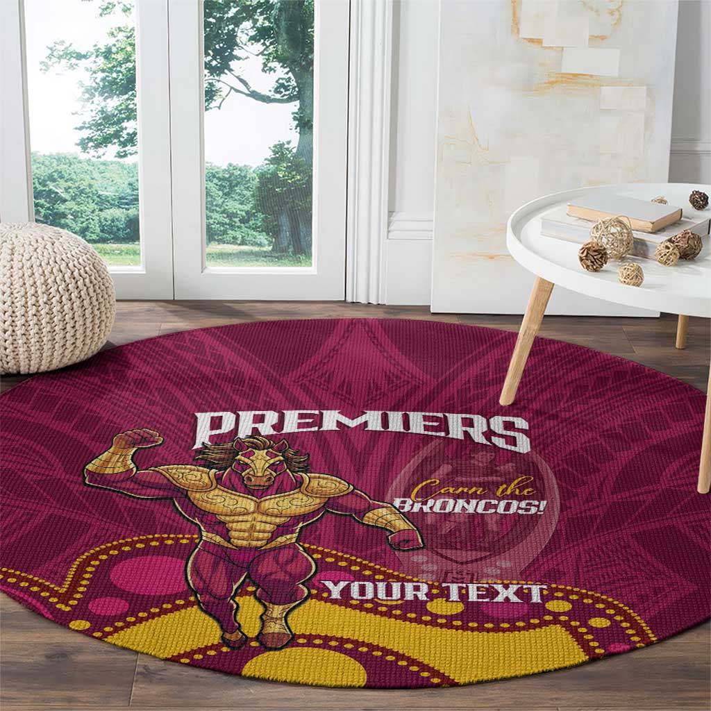 NRL Broncos Rugby Custom Round Carpet Premiers Trophy Carn The Bronx - Aussie Hoodie