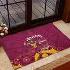 NRL Broncos Rugby Custom Rubber Doormat Premiers Trophy Carn The Bronx - Aussie Hoodie