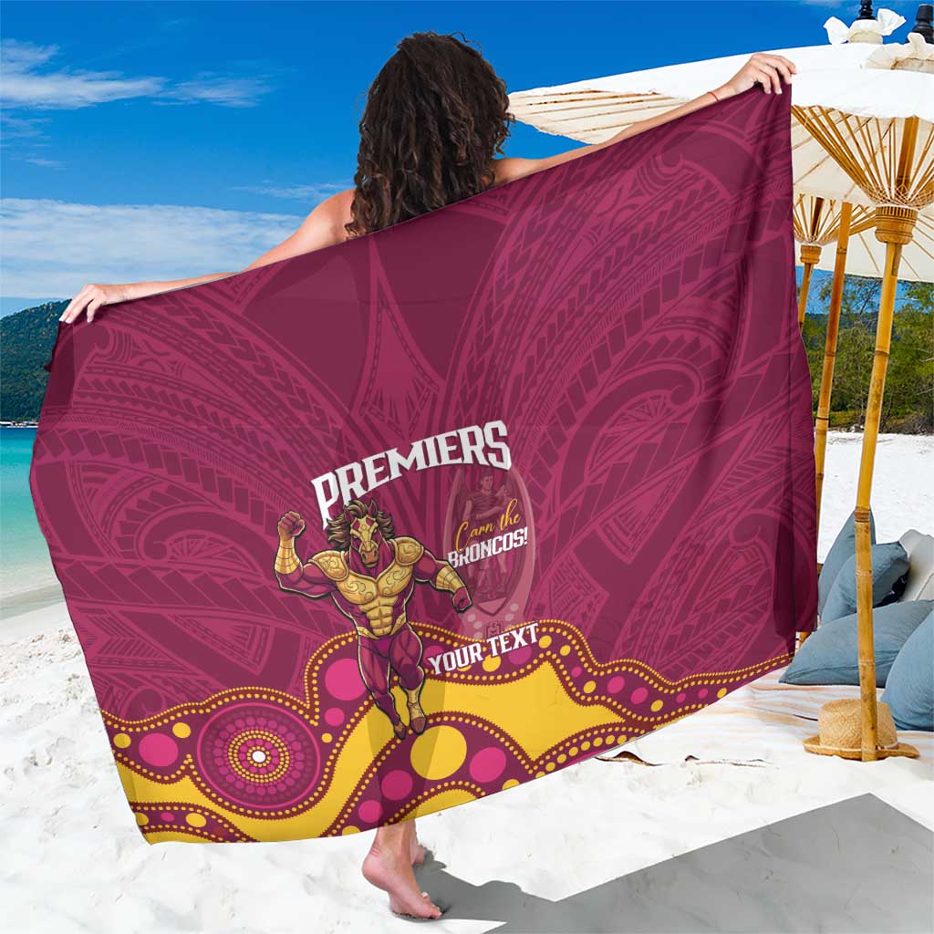 NRL Broncos Rugby Custom Sarong Premiers Trophy Carn The Bronx - Aussie Hoodie