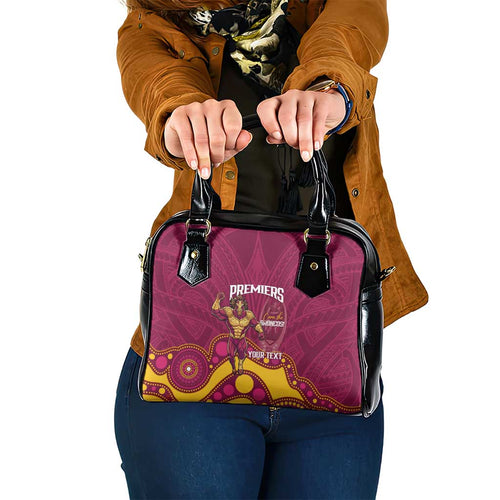 NRL Broncos Rugby Custom Shoulder Handbag Premiers Trophy Carn The Bronx - Aussie Hoodie