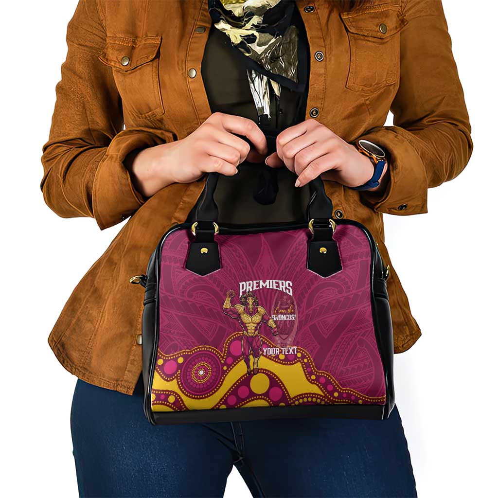 NRL Broncos Rugby Custom Shoulder Handbag Premiers Trophy Carn The Bronx - Aussie Hoodie