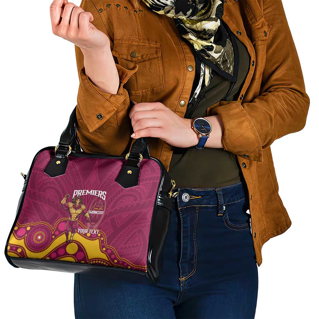 NRL Broncos Rugby Custom Shoulder Handbag Premiers Trophy Carn The Bronx - Aussie Hoodie