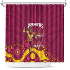 NRL Broncos Rugby Custom Shower Curtain Premiers Trophy Carn The Bronx - Aussie Hoodie
