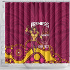 NRL Broncos Rugby Custom Shower Curtain Premiers Trophy Carn The Bronx - Aussie Hoodie