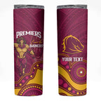 NRL Broncos Rugby Custom Skinny Tumbler Premiers Trophy Carn The Bronx - Aussie Hoodie