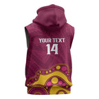 NRL Broncos Rugby Custom Sleeveless Zip Hoodie Premiers Trophy Carn The Bronx LT14