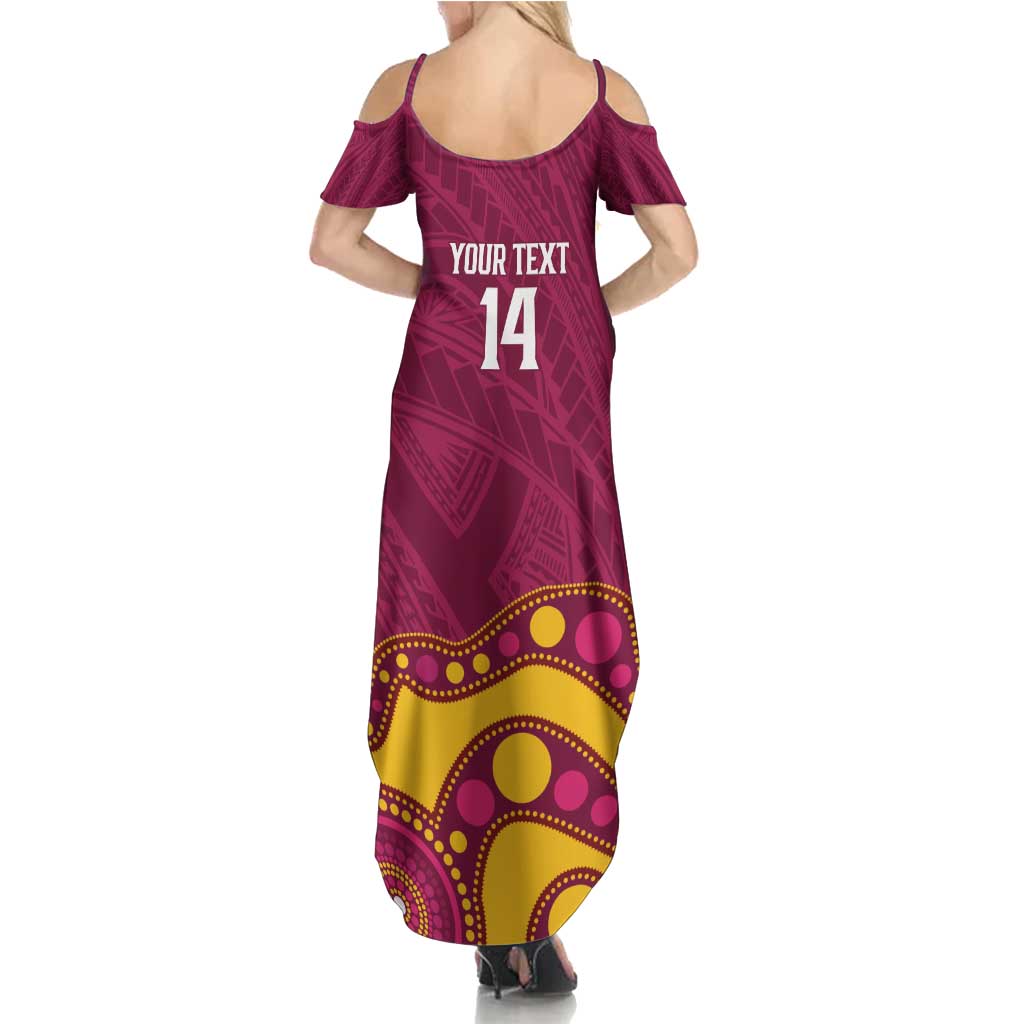 NRL Broncos Rugby Custom Summer Maxi Dress Premiers Trophy Carn The Bronx - Aussie Hoodie