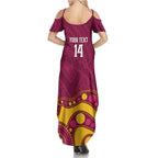 NRL Broncos Rugby Custom Summer Maxi Dress Premiers Trophy Carn The Bronx - Aussie Hoodie