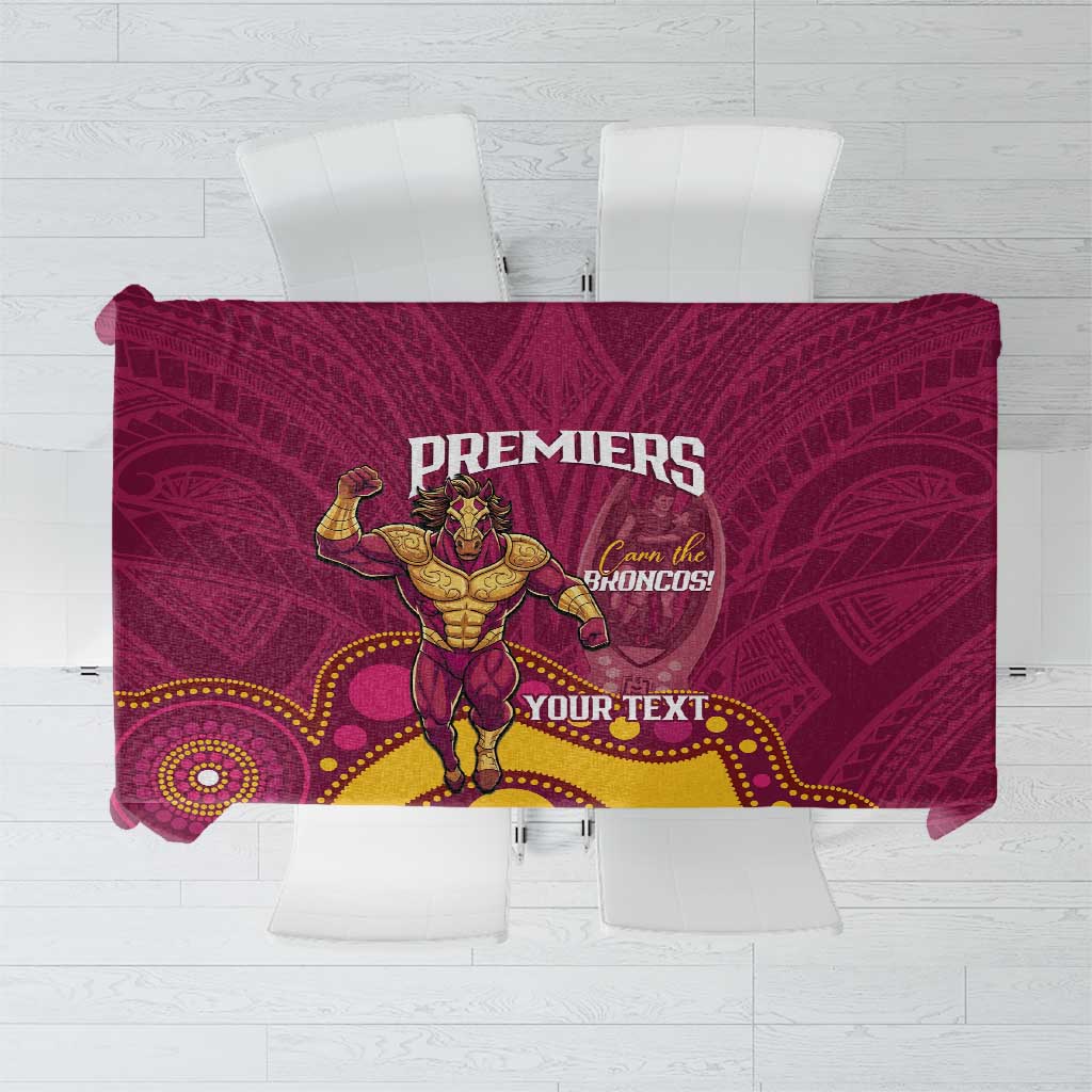 NRL Broncos Rugby Custom Tablecloth Premiers Trophy Carn The Bronx - Aussie Hoodie