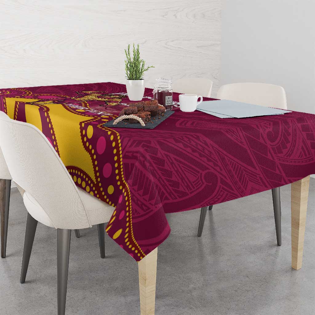 NRL Broncos Rugby Custom Tablecloth Premiers Trophy Carn The Bronx - Aussie Hoodie