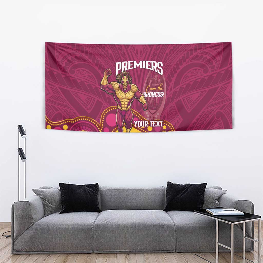 NRL Broncos Rugby Custom Tapestry Premiers Trophy Carn The Bronx - Aussie Hoodie