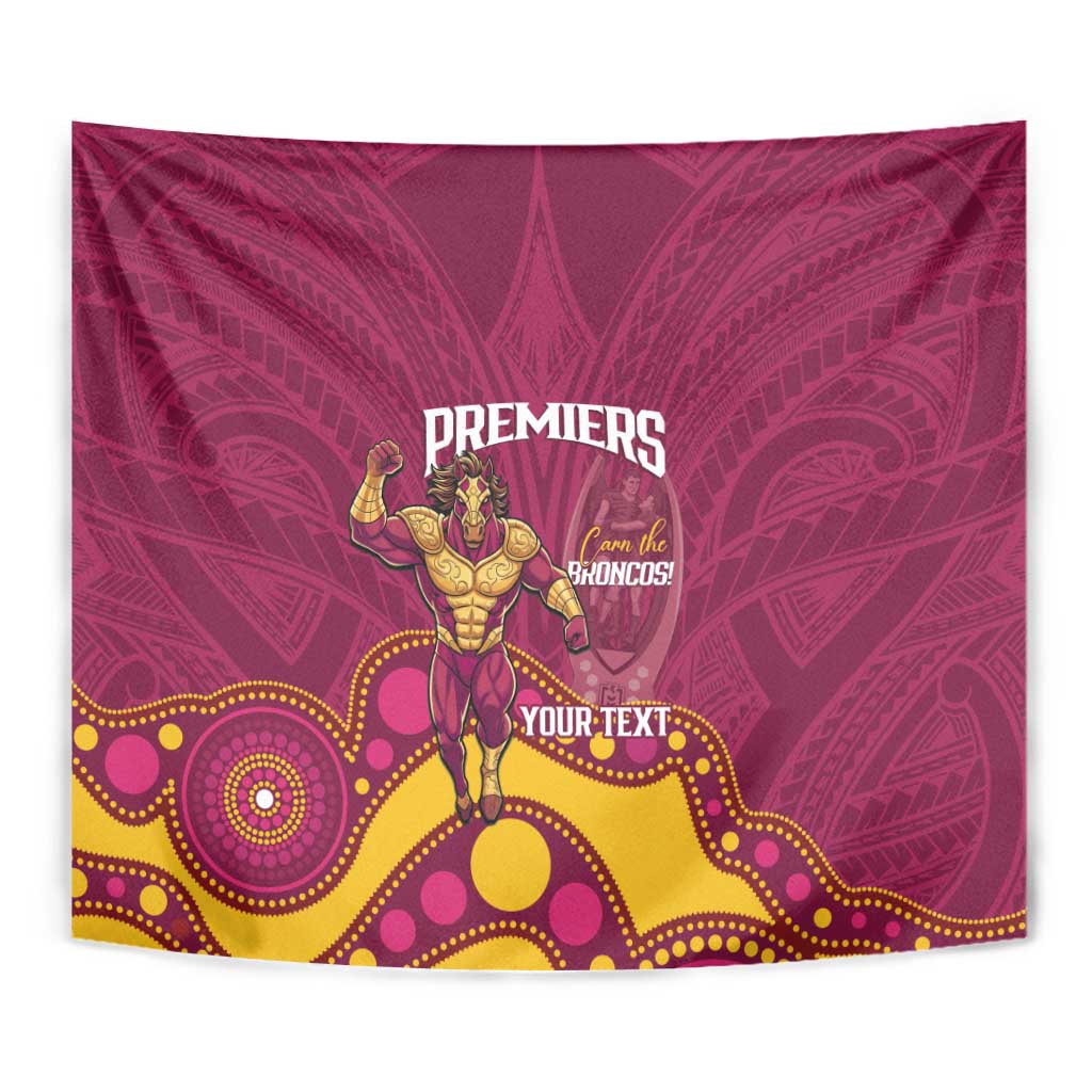 NRL Broncos Rugby Custom Tapestry Premiers Trophy Carn The Bronx - Aussie Hoodie