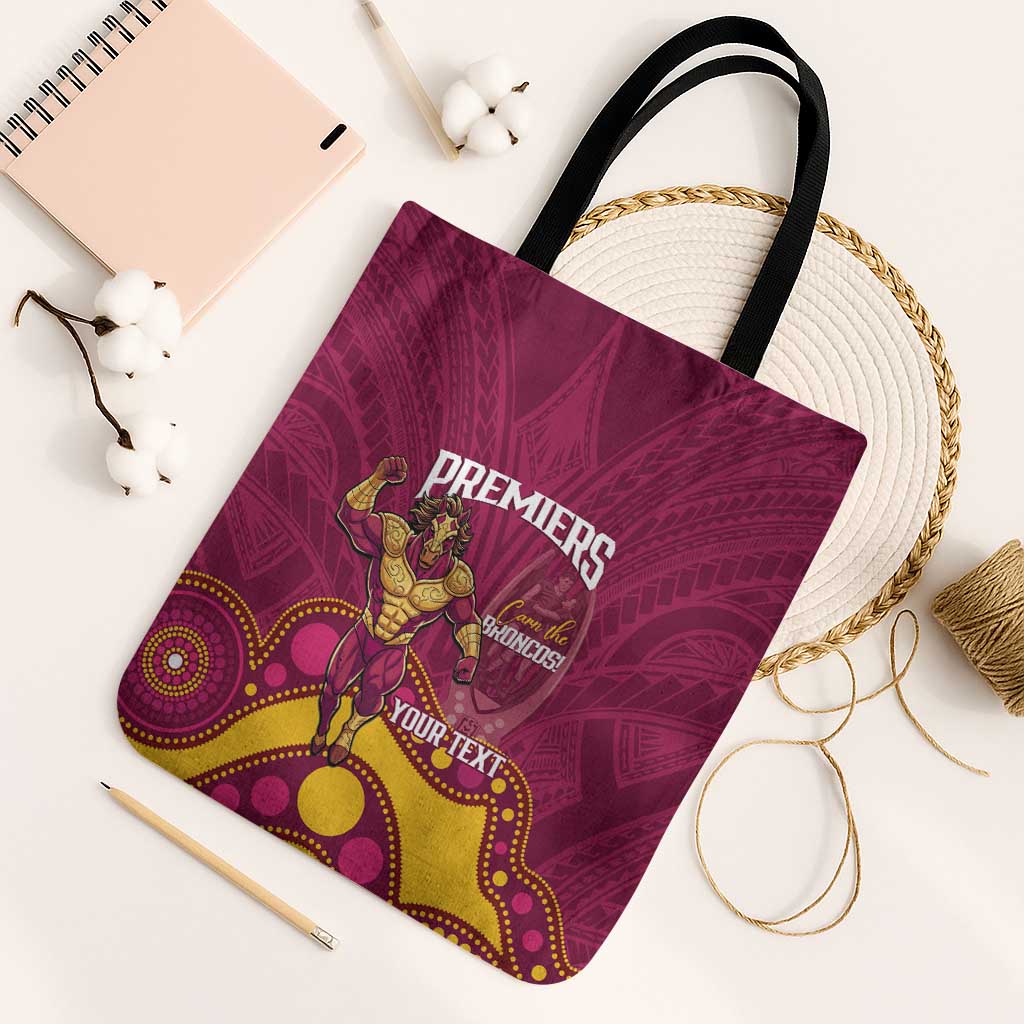 NRL Broncos Rugby Custom Tote Bag Premiers Trophy Carn The Bronx - Aussie Hoodie