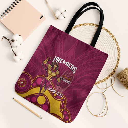 NRL Broncos Rugby Custom Tote Bag Premiers Trophy Carn The Bronx - Aussie Hoodie