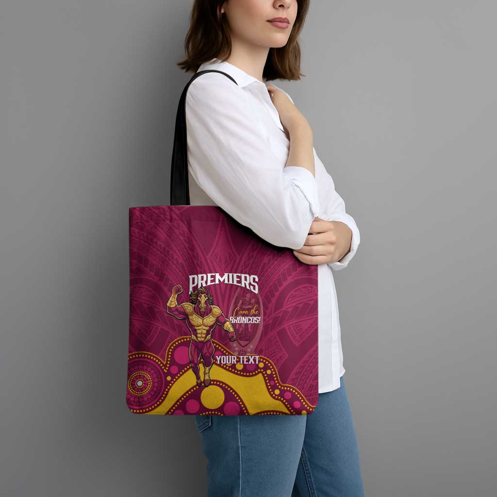 NRL Broncos Rugby Custom Tote Bag Premiers Trophy Carn The Bronx - Aussie Hoodie