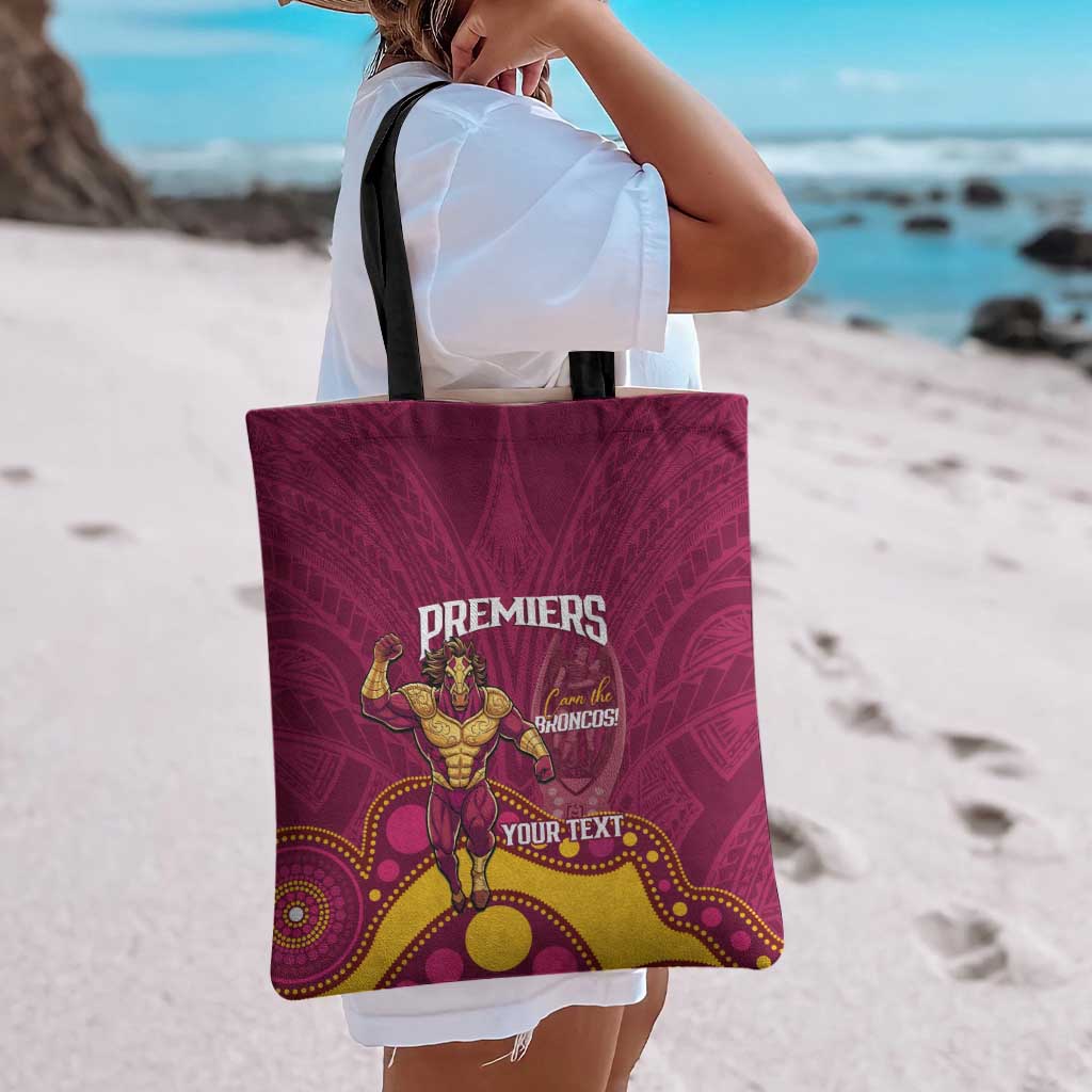 NRL Broncos Rugby Custom Tote Bag Premiers Trophy Carn The Bronx - Aussie Hoodie