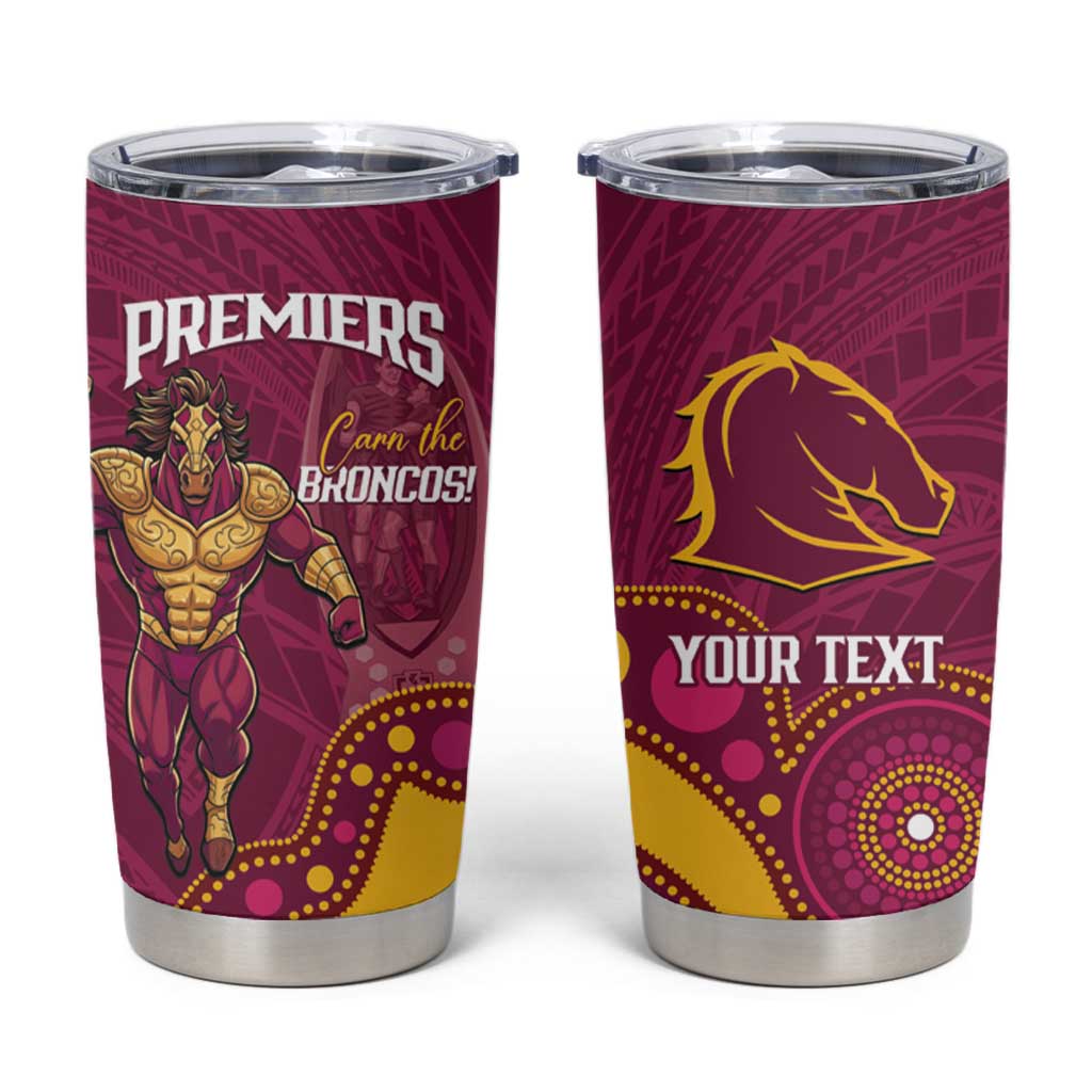 NRL Broncos Rugby Custom Tumbler Cup Premiers Trophy Carn The Bronx - Aussie Hoodie